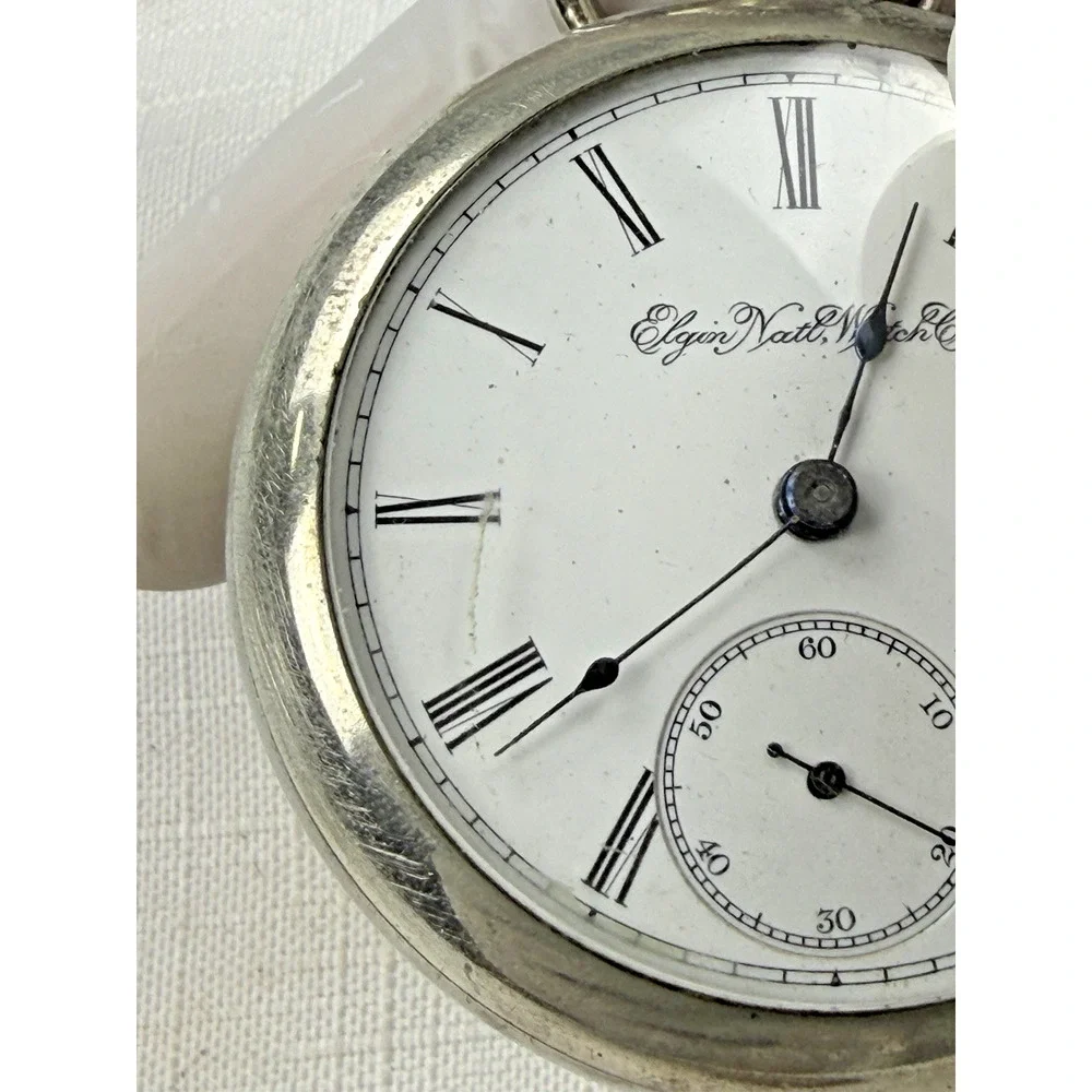 VINTAGE 7 Jewels, 18s ELGIN POCKET WATCH GRADE 73 - Not Running - FROM 1898